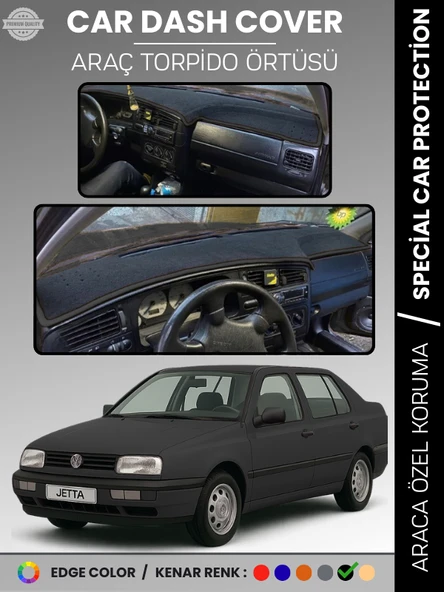 VOLKSWAGEN JETTA (1991-1997) Torpido Örtüsü Ön Göğüs Koruma Tam Uyum Çatlamayı Önler ürün görseli 1