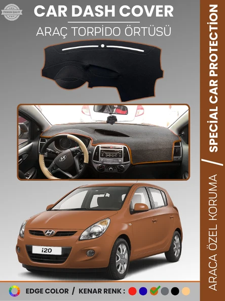 HYUNDAİ İ20 (2008-2014) Torpido Örtüsü Göğüs Koruma Araca Özel UV Koruma ürün görseli 1