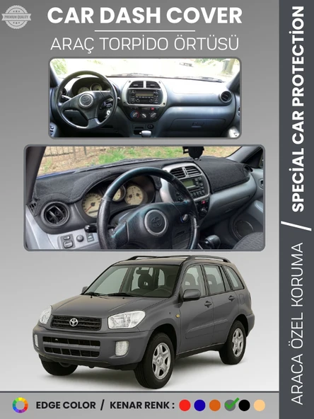 TOYOTA RAV4 (2000-2005) Torpido Örtüsü Ön Panel Torpido Koruma Tam Uyum Kolay Montaj ürün görseli 1