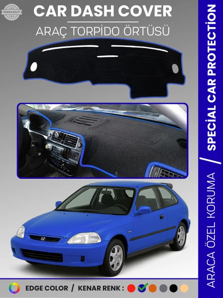 Honda CİVİC ( EJ-EK-EM) (1995-2000) Torpido Örtüsü Göğüs Koruma Tam Uyum UV Koruma Kaymaz ürün görseli 1