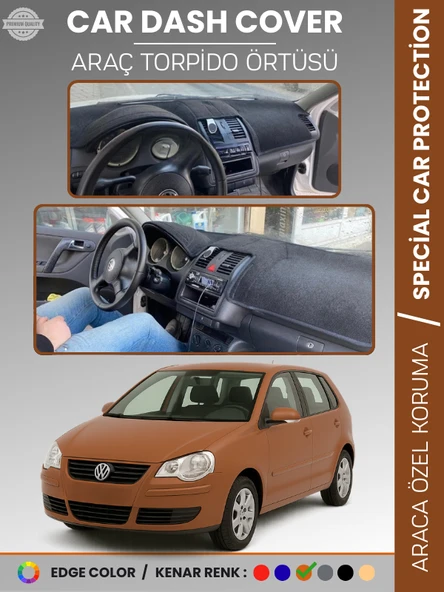 VOLKSWAGEN POLO DÜRBÜN GÖGÜS (2001-2009) Torpido Örtüsü Ön Göğüs Koruma Torpido Koruma Tam Uyum ürün görseli 1