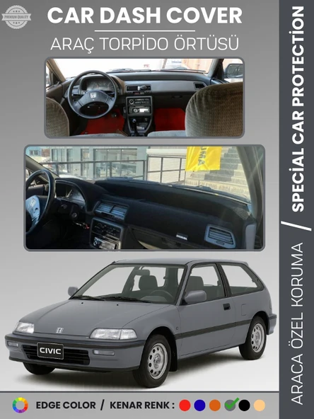 HONDA CIVIC EF (1988-1991) Torpido Örtüsü Torpido Koruma Tam Uyum Çatlamayı Önler Kolay Montaj ürün görseli 1
