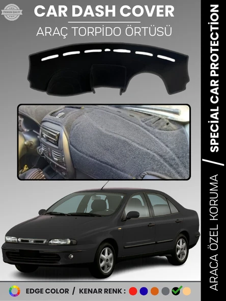 FIAT MAREA (1999-2007) Torpido Örtüsü Ön Göğüs Koruma Torpido Koruma Tam Uyum Kaymaz Kolay Montaj ürün görseli 1