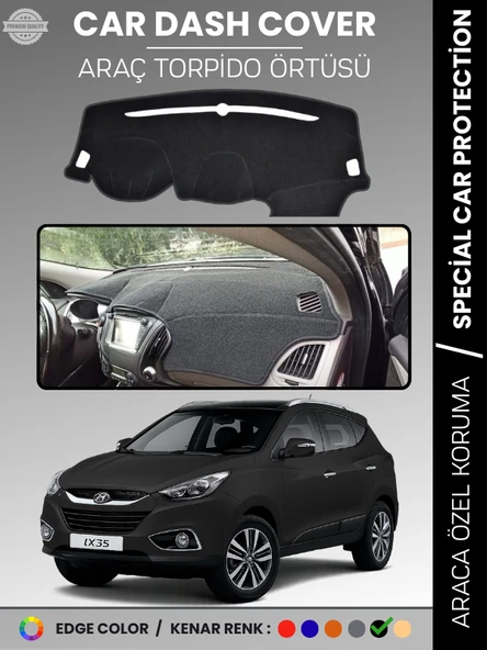 HYUNDAİ İX35 (2009-2015) Torpido Örtüsü Ön Göğüs Koruma Tam Uyum Çatlamayı Önler Kaymaz Kolay Montaj ürün görseli 1