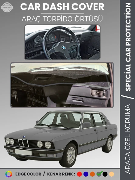 BMW E28 5 SERİSİ (1981-1988) Torpido Örtüsü Ön Göğüs Koruma Torpido Koruma Tam Uyum Çatlamayı Önler ürün görseli 1