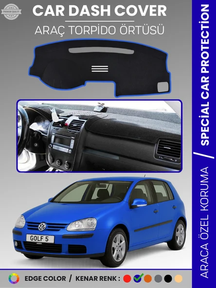 VOLKSWAGEN GOLF 5 (2003-2009) Torpido Örtüsü Ön Göğüs Tam Uyum Çatlamayı Önler ürün görseli 1