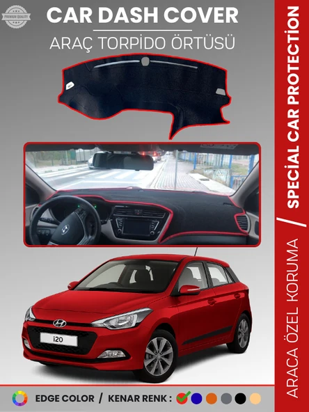 HYUNDAI i20 GB KKASA (2014-2020) Torpido Örtüsü Göğüs Koruma Araca Özel UV Koruma ürün görseli 1