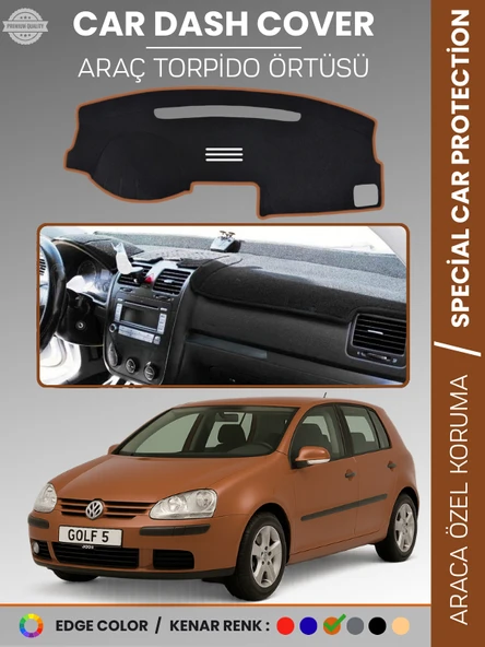 VOLKSWAGEN GOLF 5 (2003-2009) Torpido Örtüsü Ön Göğüs Tam Uyum Çatlamayı Önler ürün görseli 1