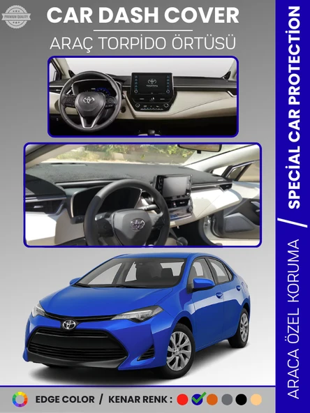 TOYOTA COROLLA (2019+) TORPİDO ÖRTÜSÜ E210 KASA HAYALET EKRANLI DİJİTAL GÖSTERGELİ TORPİDO KORUMA ürün görseli 1