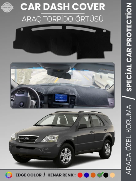 KİA SORENTO (2006-2009) Torpido Örtüsü Ön Panel Halı Torpido Koruma Tam Uyum Araca Özel Kaymaz ürün görseli 1
