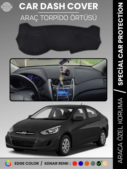 HYUNDAİ ACCENT BLUE (2011-2017) Torpido Örtüsü Ön Göğüs Torpido Koruma Çatlamayı Engeller Tam Uyum ürün görseli 1