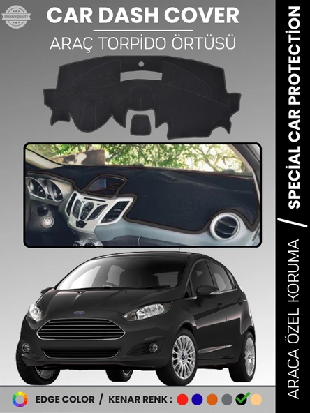 FORD FİESTA (2008-2017) Torpido Örtüsü Ön Panel Koruma Tam Uyum Çatlamayı Önler Kolay Montaj ürün görseli 1