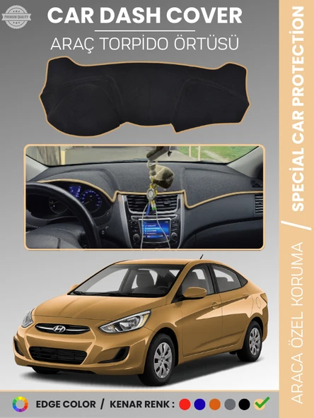 HYUNDAİ ACCENT BLUE (2011-2017) Torpido Örtüsü Ön Göğüs Torpido Koruma Çatlamayı Engeller Tam Uyum ürün görseli 1