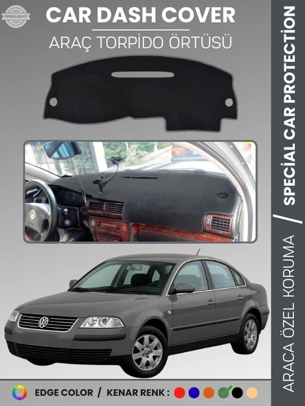 VOLKSWAGEN PASSAT B5 (1996-2005) Torpido Örtüsü Ön Göğüs Koruma Torpido Koruma Tam Uyum UV Koruma ürün görseli 1