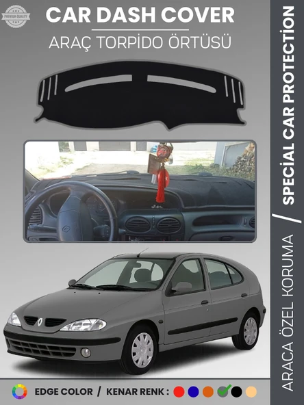 RENAULT MEGANE 1 (1999-2003) Torpido Örtüsü Ön Göğüs Koruma Torpido Koruma Tam Uyum Çatlamayı Önler ürün görseli 1