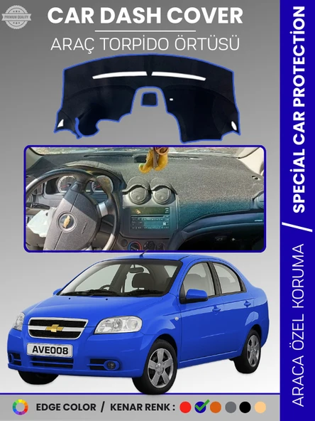 CHEVROLET AVEO (2006-2011) Torpido Örtüsü Ön Göğüs Torpido Koruma Tam Uyum Kaymaz Hızlı Montaj ürün görseli 1
