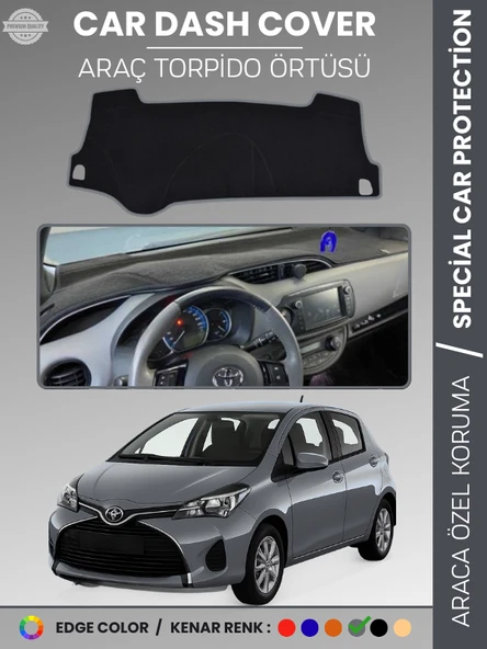 TOYOTA YARİS (2014-2019) Torpido Örtüsü Ön Panel Koruma Tam Uyum Çatlamayı Önler ürün görseli 1
