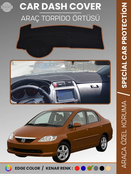 HONDA CITY (2002-2007) Torpido Örtüsü Ön Panel Torpido Koruma Tam Uyum Çatlamayı Önler Kolay Montaj ürün görseli 1