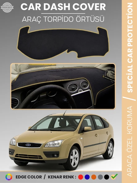 FORD FOCUS 2 (2005-2008) Torpido Örtüsü Panel Torpido Koruma Tam Uyum Çatlamayı Önler Kolay Montaj ürün görseli 1