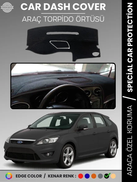 FORD FOCUS 2,5 (2008-2011) KAPAKLI Torpido Örtüsü Torpido Koruma Tam Uyum Kaymaz Kolay Montaj ürün görseli 1