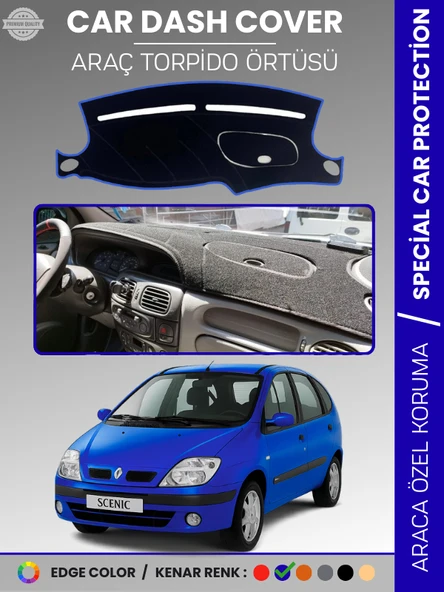 RENAULT SCENIC 1 (1999-2003) Torpido Örtüsü Ön Göğüs Koruma Torpido Koruma Tam Uyum Çatlamayı Önler ürün görseli 1