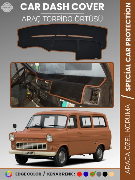 FORDTRANSİT MK1 (1965-1978) Torpido Örtüsü Torpido Koruma Tam Uyum Kaymaz Kolay Montaj Özel Kesim ürün görseli 1