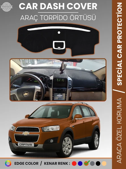 CHEVROLET CAPTİVA (2008-2011) Torpido Örtüsü Ön Göğüs Torpido Koruma Tam Uyum Kaymaz Hızlı Montaj ürün görseli 1