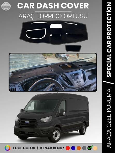 Ford TRANSİT V363 (2014-2019) ÜST 3 GÖZLÜ MODEL Torpido Örtüsü Ön Göğüs Koruma ürün görseli 1