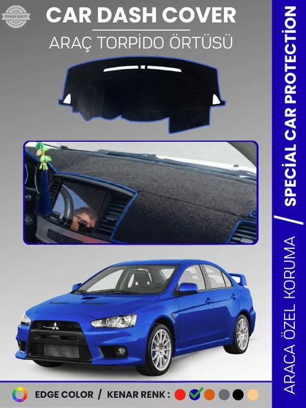 MITSUBISHI LANCER (2007-2017) Torpido Örtüsü Ön Göğüs Koruma Torpido Koruma Araca Özel Tam Uyum ürün görseli 1