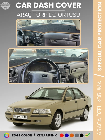 VOLVO S40 (1996-2002) Torpido Örtüsü Ön Göğüs Koruma Torpido Koruma Tam Uyum Araca Özel UV Koruma ürün görseli 1
