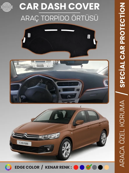CITROEN C-ELYSEE (2012-2021) Torpido Örtüsü Ön Göğüs Torpido Koruma Tam Uyum Kolay Montaj ürün görseli 1