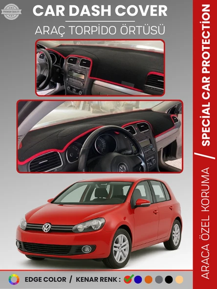 VOLKSWAGEN GOLF 6 (2008-2012) Torpido Örtüsü Ön Göğüs Koruma Tam Uyum UV Koruma ürün görseli 1