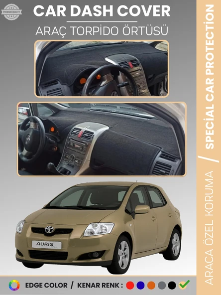 TOYOTA AURİS (2006-2012) Torpido Örtüsü Ön Göğüs Halı Torpido Koruma Tam Uyum UV Koruma Kolay Montaj ürün görseli 1