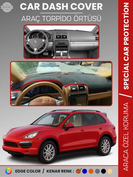PORSCHE CAYENNE (2002-2010) Torpido Örtüsü Ön Göğüs Koruma Torpido Koruma Tam Uyum Kaymaz ürün görseli 1