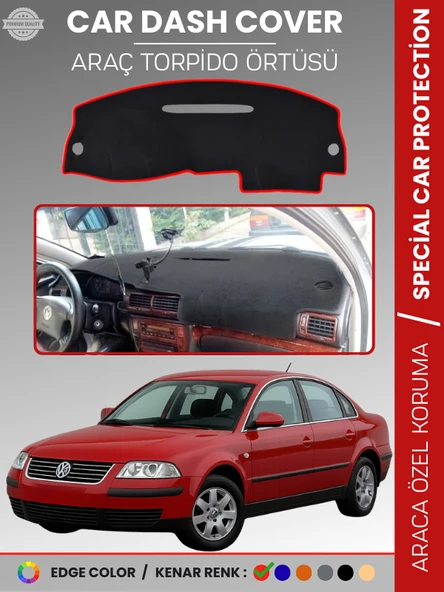 VOLKSWAGEN PASSAT B5 (1996-2005) Torpido Örtüsü Ön Göğüs Koruma Torpido Koruma Tam Uyum UV Koruma ürün görseli 1