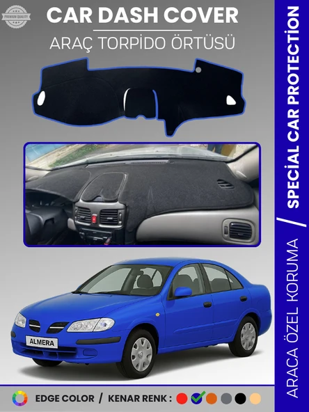 NİSSAN ALMERA KAPAKLI (2000-2006) Torpido Örtüsü Premium Torpido Koruma Araca Özel UV Koruma ürün görseli 1