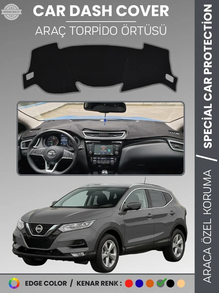 NİSSAN QASHQAİ J11 (2013-2020) Torpido Örtüsü Ön Göğüs Koruma Araca Özel UV Koruma ürün görseli 1