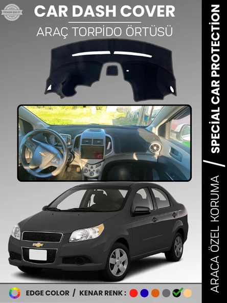 CHEVROLET AVEO (2011-2020) Torpido Örtüsü Ön Göğüs Torpido Koruma Tam Uyum Kaymaz Hızlı Montaj ürün görseli 1