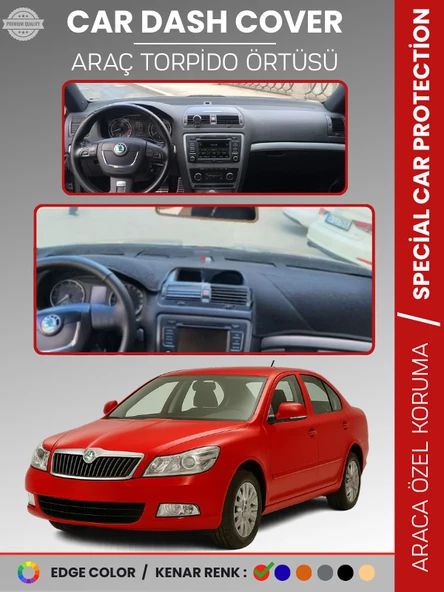 SKODA OCTAVİA (2006-2013) Torpido Örtüsü Ön Göğüs Halı Torpido Koruma Birebir Uyum Kaymaz UV Koruma ürün görseli 1