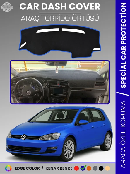VOLKSWAGEN GOLF 7 (2013-2020) Torpido Örtüsü Ön Göğüs Koruma Tam Uyum Çatlamayı Önler ürün görseli 1
