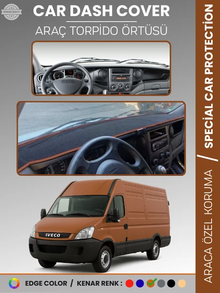 IVECO DAILY (2011-2014) Torpido Örtüsü Panel Torpido Koruma Araca Özel Tam Uyum Kaymaz Kolay Montaj ürün görseli 1