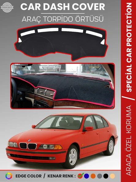 Bmw E39 (2006-2010) Torpido Örtüsü Ön Göğüs Koruma Torpido Koruma Araca Özel Kaymaz Kolay Montaj ürün görseli 1