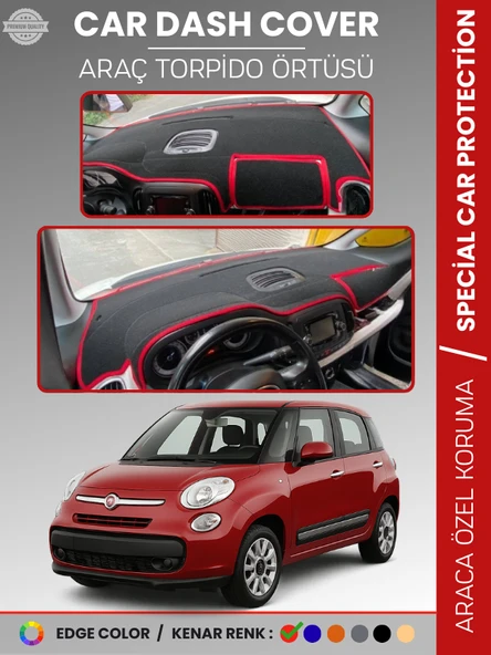 FIAT 500L (2013-2017) Torpido Örtüsü Ön Göğüs Torpido Koruma Tam Uyum Çatlamayı Önler Kolay Montaj ürün görseli 1