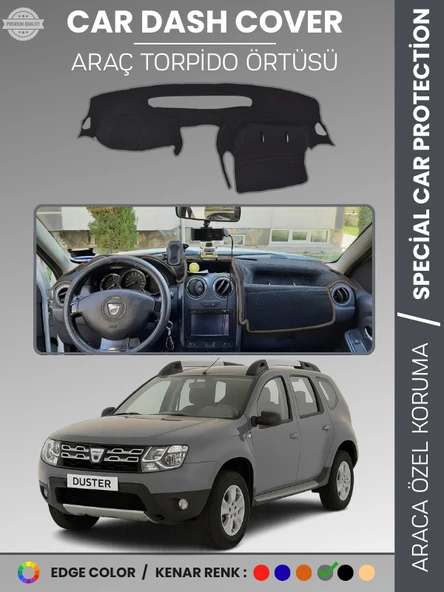 DACIA DUSTER (2015 +) Torpido Örtüsü Ön Göğüs Koruma Torpido Koruma Çatlamayı Engeller Tam Uyum ürün görseli 1