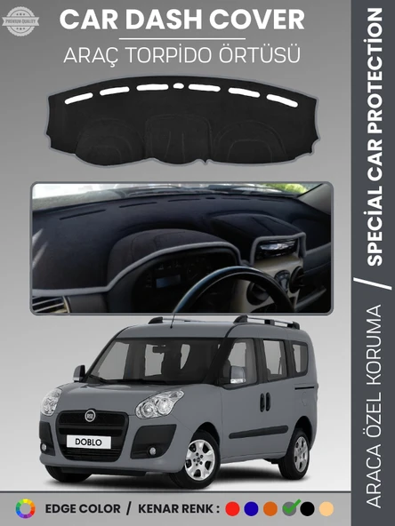 FIAT DOBLO D3 (2009-2013) AİRBAGSİZ Torpido Örtüsü Göğüs Torpido Koruma Çatlamayı Engeller Tam Uyum ürün görseli 1
