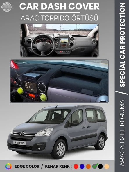 CITROEN BERLİNGO (2015-2020) Torpido Örtüsü Ön Göğüs Torpido Koruma Çatlamayı Engeller Tam Uyum ürün görseli 1
