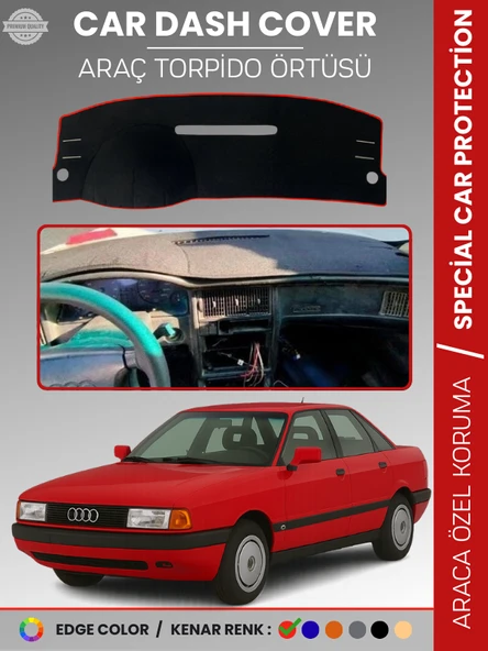 AUDİ 80 (1986-1996) Torpido Örtüsü Ön Göğüs Koruma Torpido Koruma Araca Özel Kaymaz Kolay Montaj ürün görseli 1