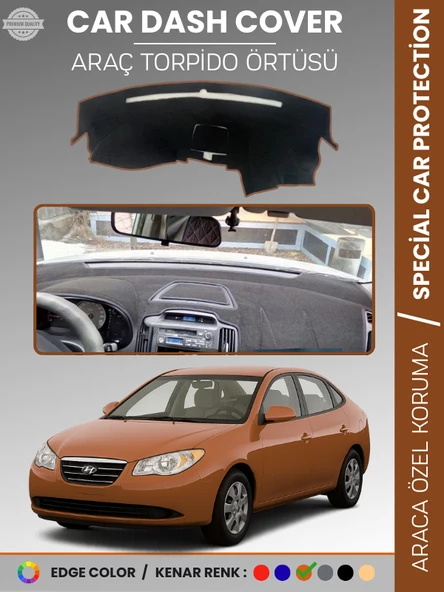 HYUNDAİ ELANTRA (2007-2011) Torpido Örtüsü Ön Göğüs Halı Araca Özel Çatlamayı Önler Kaymaz ürün görseli 1