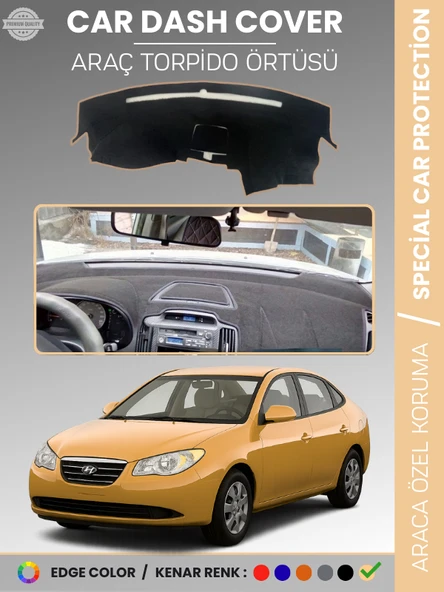 HYUNDAİ ELANTRA (2007-2011) Torpido Örtüsü Ön Göğüs Halı Araca Özel Çatlamayı Önler Kaymaz ürün görseli 1