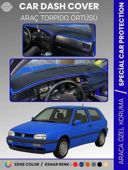 VOLKSWAGEN GOLF 3 (1991-1997) Torpido Örtüsü Ön Göğüs Koruma Tam Uyum Çatlamayı Önler ürün görseli 1